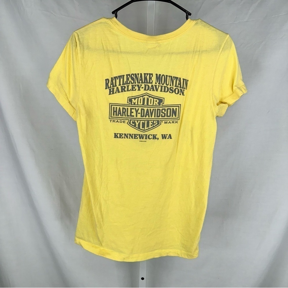 Harley Davidson Women’s Rattlesnake Mountain Yellow Graphic T Shirt Size S - Picture 4 of 7